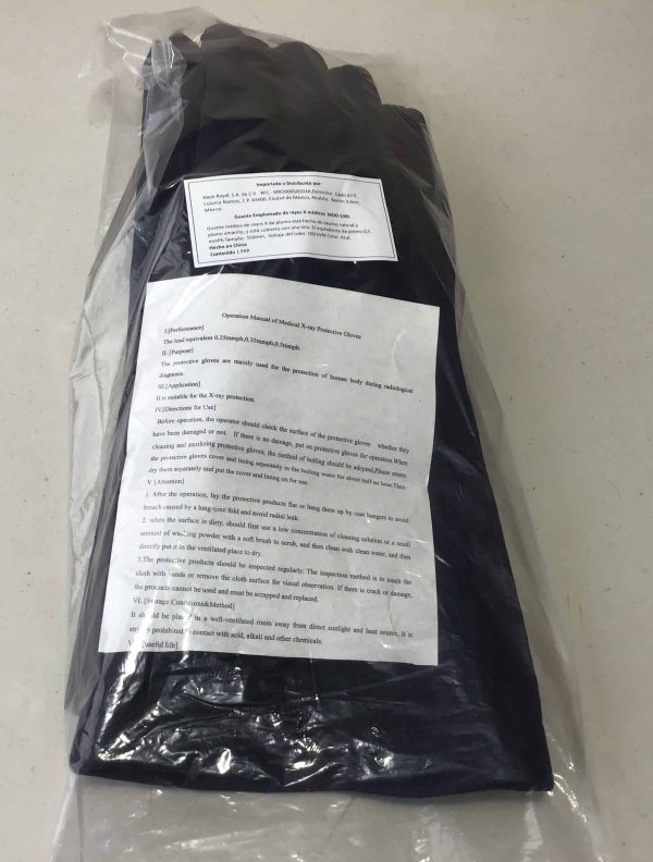 Guantes emplomados de 0.5mmpb Guantes emplomados 0.5mmPb para protección contra radiación