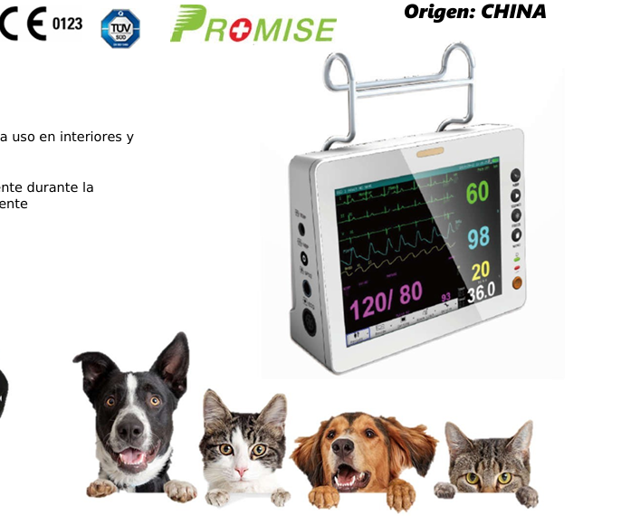 Monitor Veterinario PRO-M8VET de PROMISE: Monitorización Multiparamétrica Portátil de Alta Confiabilidad Monitor veterinario Promise PRO-M8VET portatil alta confiabilidad